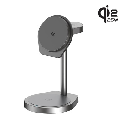 3 in 1 Zinc Alloy Desktop Magnetic Wireless Charger