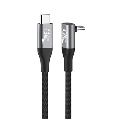 USB4 Gen3 UsB-C to USB-C Right Angle Cable